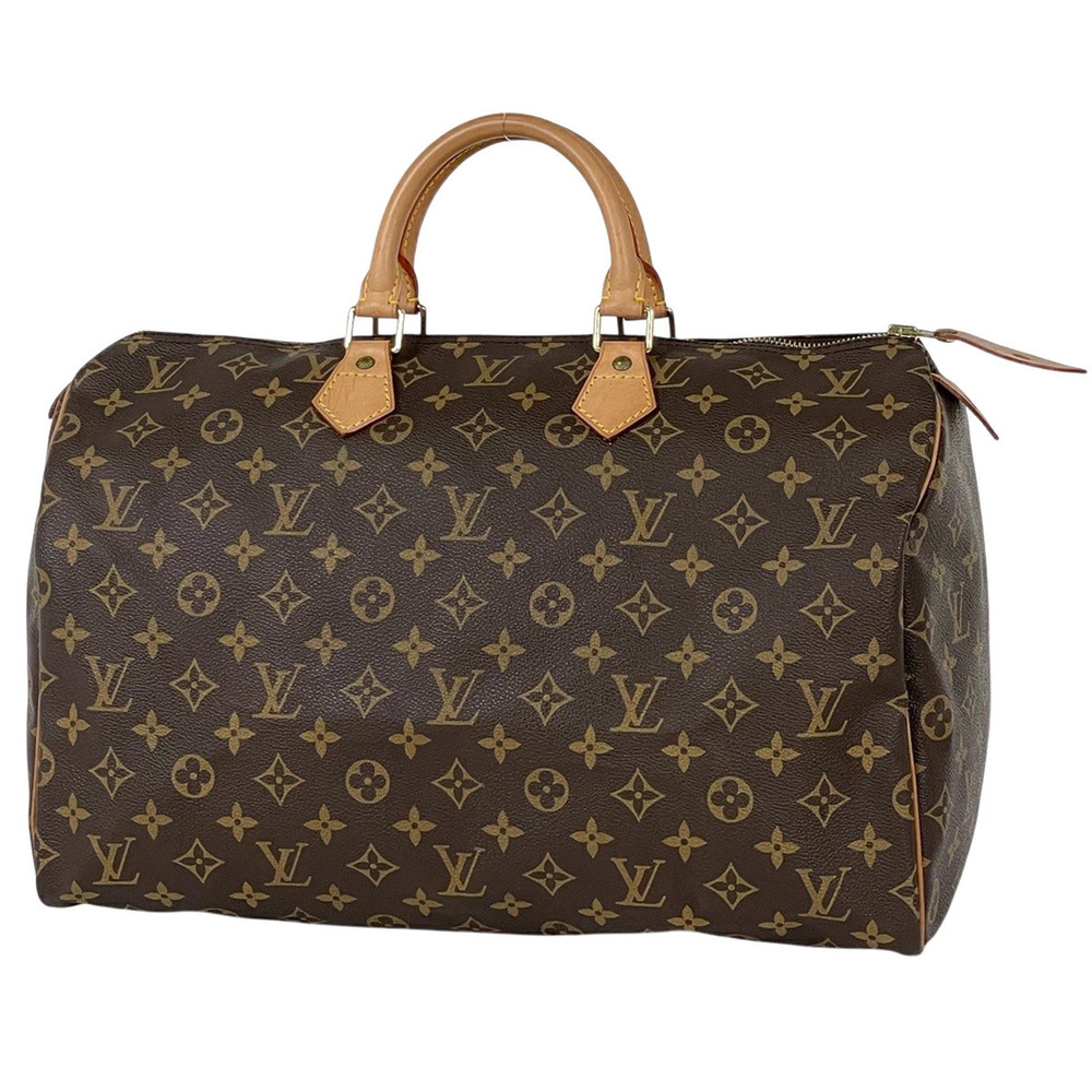 Louis Vuitton Speedy Handbag Boston Bag Monogram Brown